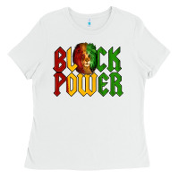 White Juneteenth Lion King Black Power Ladies Tee - LillyAllenDesigns