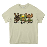Mossy peace love camel Heavy Core Tee - LillyAllenDesigns