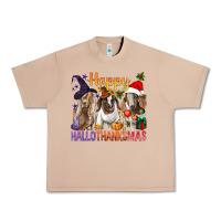 Burro Happy Hallothanksmas Goats Urban Heavy Tee - BundleAndBundleShop
