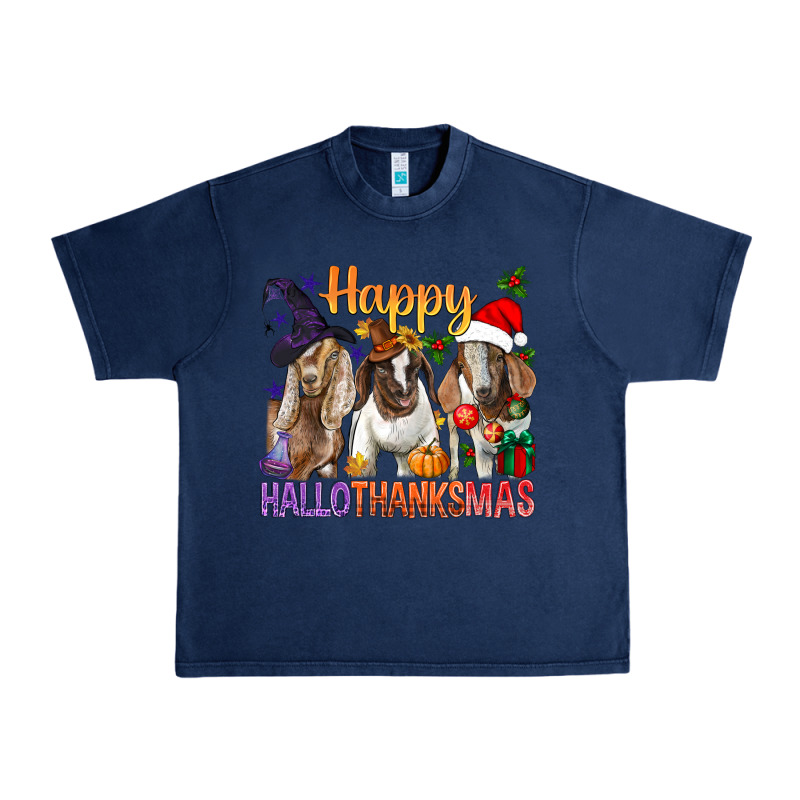 Happy Hallothanksmas Goats Urban Heavy Tee by BundleAndBundleShop | Teevron