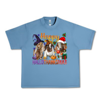 Pebble Blue Happy Hallothanksmas Goats Urban Heavy Tee - BundleAndBundleShop