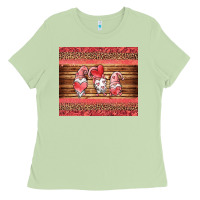 Matcha valentines day gnomes leopard Ladies Tee - Jasminsmagicworld