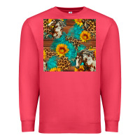 Cardinal western horse and sunflower seamless pattern Premium Sweatshirt - FaDigitalArtStudio