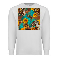 Western Horse And Sunflower Seamless Pattern Premium Sweatshirt | Teevron