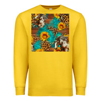 Lemon western horse and sunflower seamless pattern Premium Sweatshirt - FaDigitalArtStudio