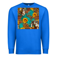 True Royal western horse and sunflower seamless pattern Premium Sweatshirt - FaDigitalArtStudio