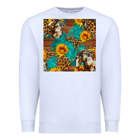 White western horse and sunflower seamless pattern Premium Sweatshirt - FaDigitalArtStudio