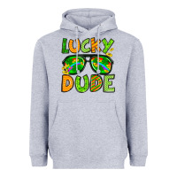 Heather Grey St. Patrick's Lucky dude Heavyweight Hoodie - OliviaCreatesArt