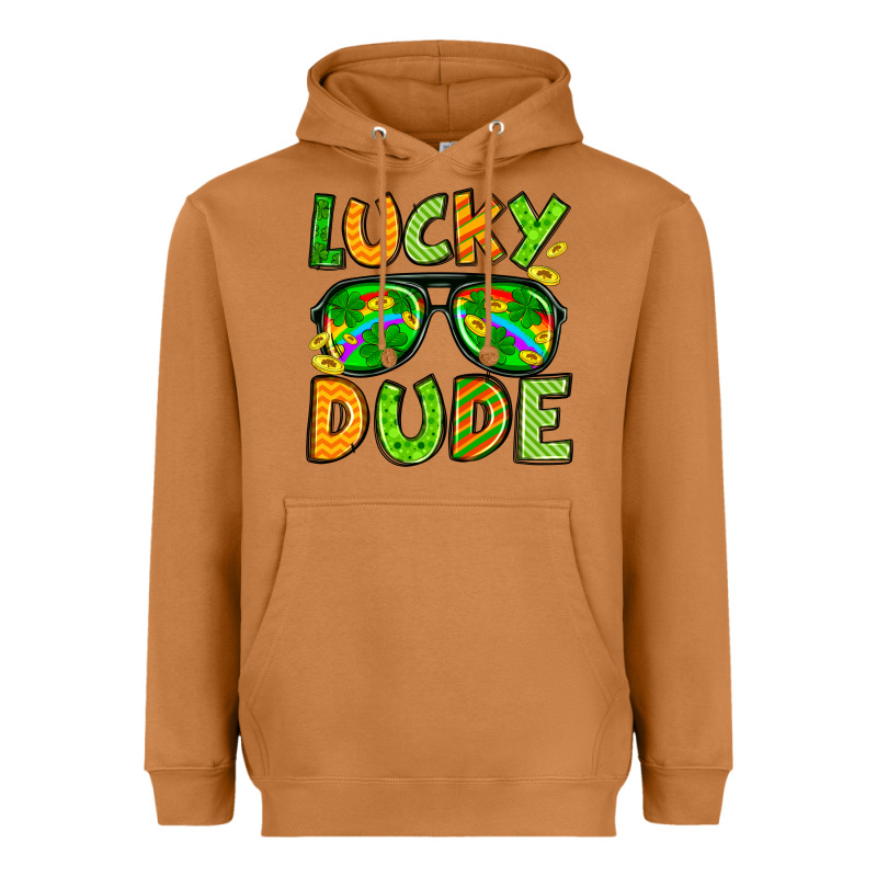 St. Patrick's Lucky Dude Heavyweight Hoodie by OliviaCreatesArt | Teevron
