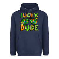 Navy St. Patrick's Lucky dude Heavyweight Hoodie - OliviaCreatesArt