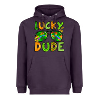 Plum St. Patrick's Lucky dude Heavyweight Hoodie - OliviaCreatesArt