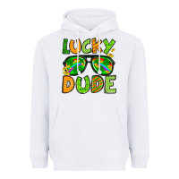 White St. Patrick's Lucky dude Heavyweight Hoodie - OliviaCreatesArt