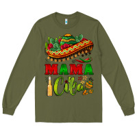 Army Green mama cita sombrero Long Sleeve Tee - BarkalooDesign