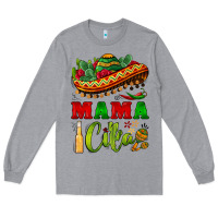 Heather Grey mama cita sombrero Long Sleeve Tee - BarkalooDesign