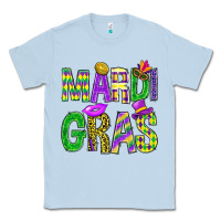 Dusty Blue Western Mardi Gras Classic Tee - BundleAndBundleShop