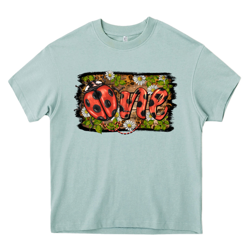 Ladybug One Background Heavy Core Tee by BarkalooDesign | Teevron