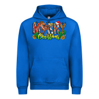 Cobalt Merry Christmas Urban Hoodie - CowhideDigitalArt