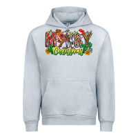 Heather Grey Merry Christmas Urban Hoodie - CowhideDigitalArt