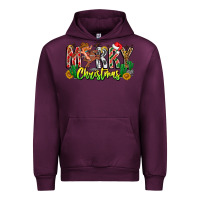 Mauve Wine Merry Christmas Urban Hoodie - CowhideDigitalArt