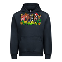 Navy Merry Christmas Urban Hoodie - CowhideDigitalArt