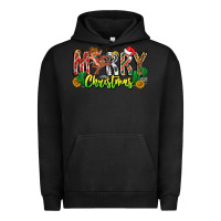 Pigment Black Merry Christmas Urban Hoodie - CowhideDigitalArt