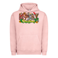 Pigment Salmon Merry Christmas Urban Hoodie - CowhideDigitalArt