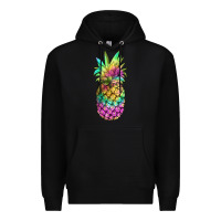 Black tie dye pineapple Premium Hoodie - JahusDesignShop