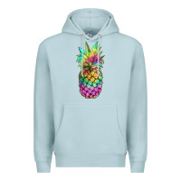 Blue Mist tie dye pineapple Premium Hoodie - JahusDesignShop