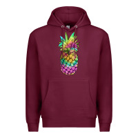 Burgundy tie dye pineapple Premium Hoodie - JahusDesignShop
