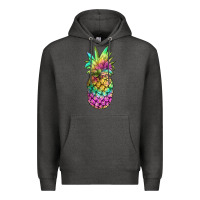 Charcoal Heather tie dye pineapple Premium Hoodie - JahusDesignShop