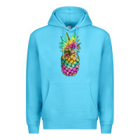 Ocean Blue tie dye pineapple Premium Hoodie - JahusDesignShop