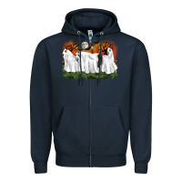 Navy ghost horses halloween Zipper Hoodie - CowGirlArtShop