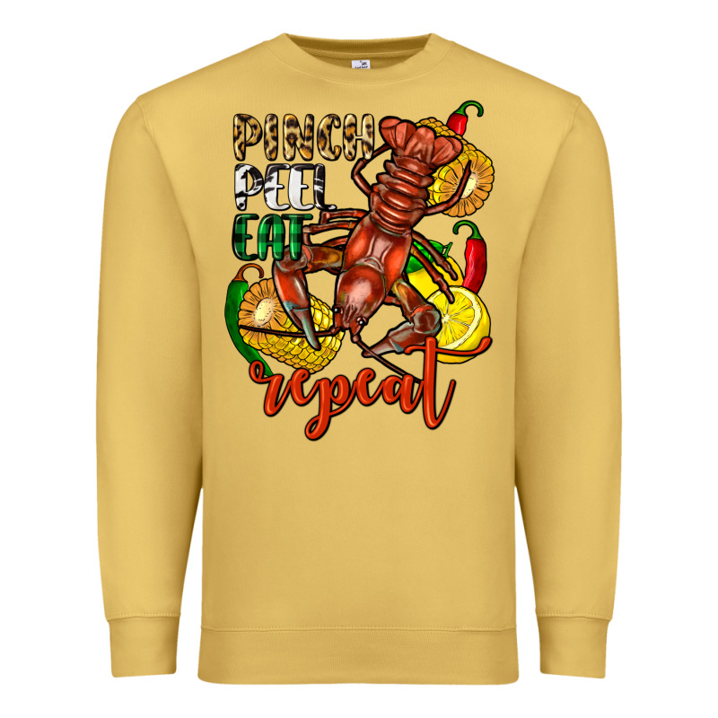 Pinch Peel Eat Repeat Crawfish Premium Sweatshirt by FaDigitalArtStudio | Teevron