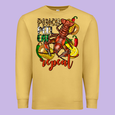 Pinch Peel Eat Repeat Crawfish Premium Sweatshirt Designed By Fadigitalartstudio