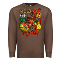 Chestnut Pinch peel eat repeat crawfish Premium Sweatshirt - FaDigitalArtStudio