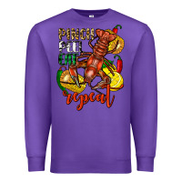 Purple Pinch peel eat repeat crawfish Premium Sweatshirt - FaDigitalArtStudio