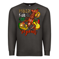 Smoke Pinch peel eat repeat crawfish Premium Sweatshirt - FaDigitalArtStudio