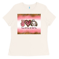 Bone peace love shih tzu Ladies Tee - Jasminsmagicworld