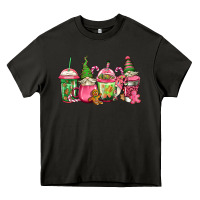 Asphalt pink christmas gnomes coffee cups Heavy Core Tee - Jasminsmagicworld