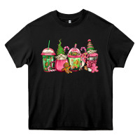 Black pink christmas gnomes coffee cups Heavy Core Tee - Jasminsmagicworld