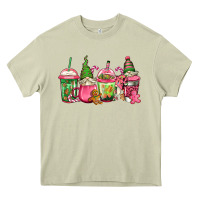Mossy pink christmas gnomes coffee cups Heavy Core Tee - Jasminsmagicworld