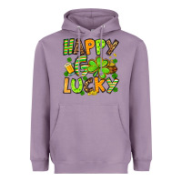 Lavender St. Patrick's Happy go lucky Heavyweight Hoodie - OliviaCreatesArt