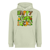 Matcha St. Patrick's Happy go lucky Heavyweight Hoodie - OliviaCreatesArt