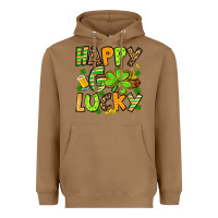 Toasted Coconut St. Patrick's Happy go lucky Heavyweight Hoodie - OliviaCreatesArt