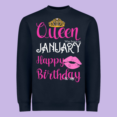 Queen Was Born İn January Happy Birthday Heavyweight Sweatshirt Designed By Bettercallsaul