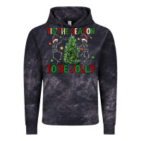 Cloud Black Tis' the season to be Jolly Vintage Hoodie - NancyCooperArtShop