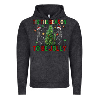 Vintage Black Tis' the season to be Jolly Vintage Hoodie - NancyCooperArtShop