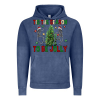 Vintage Denim Tis' the season to be Jolly Vintage Hoodie - NancyCooperArtShop