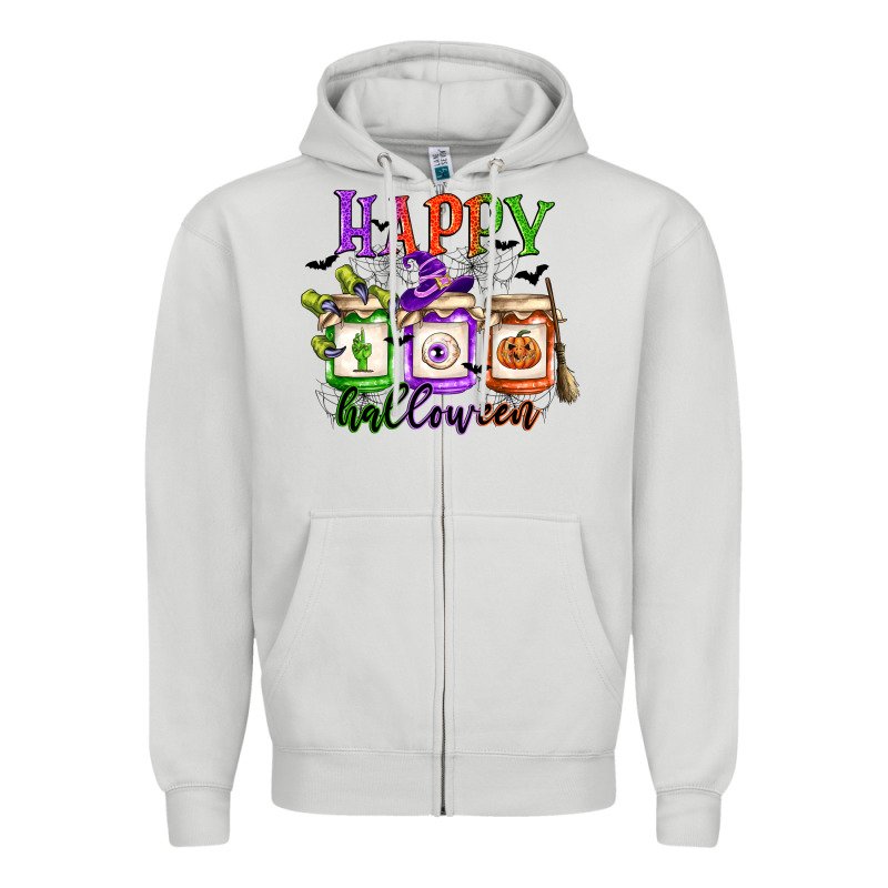 Happy Halloween Jars Zipper Hoodie by CowGirlArtShop | Teevron