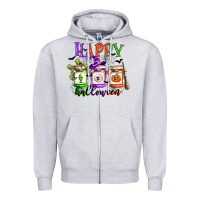 Heather Grey happy halloween jars Zipper Hoodie - CowGirlArtShop